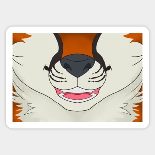 Orange Fox Face Sticker